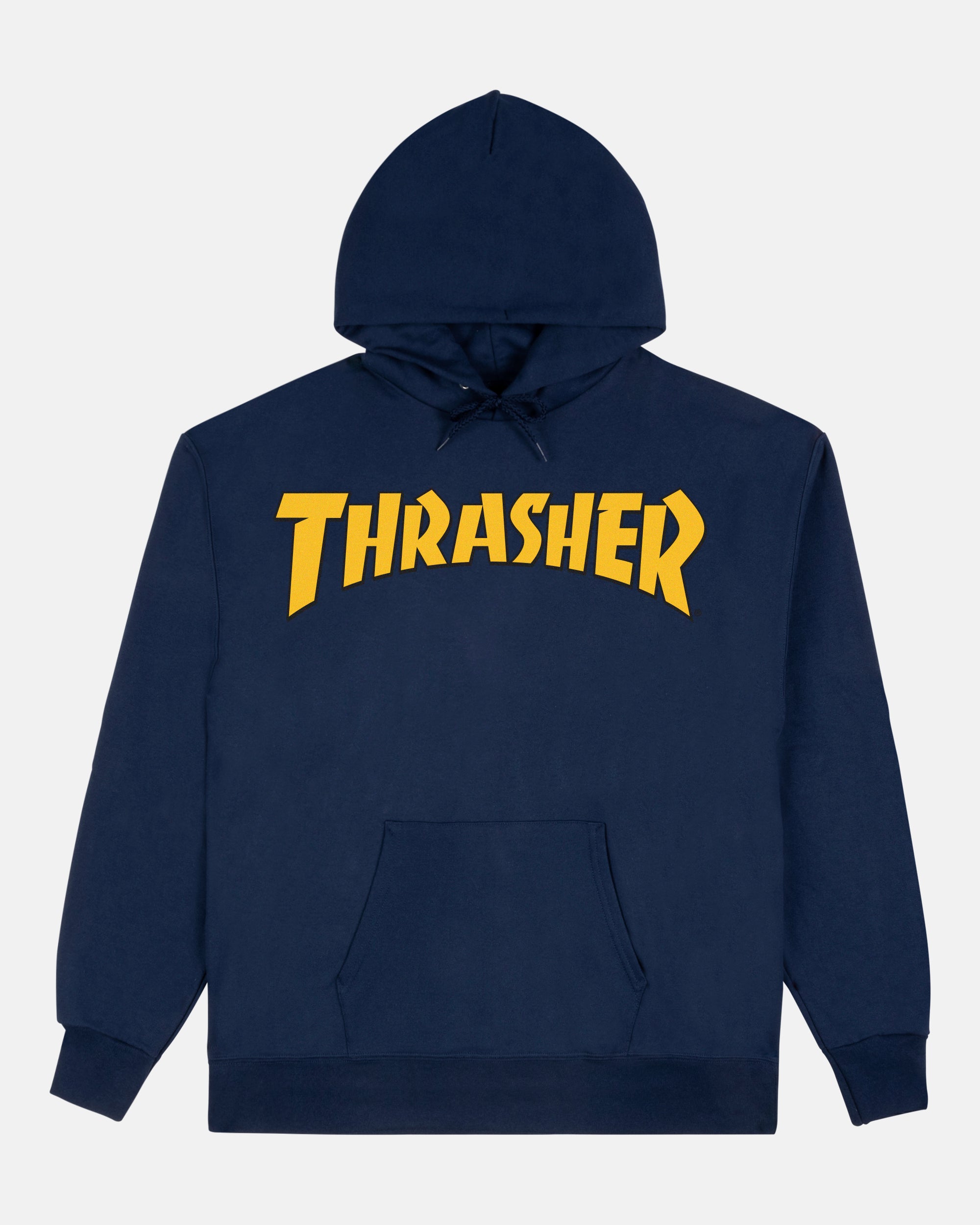 90s Leeボディ USA製 THRASHER ジップパーカー 胸ロゴ M 紺 Thrasher - Poleron Canguro Cover Logo Navy | Lo Mejor del 2025 en