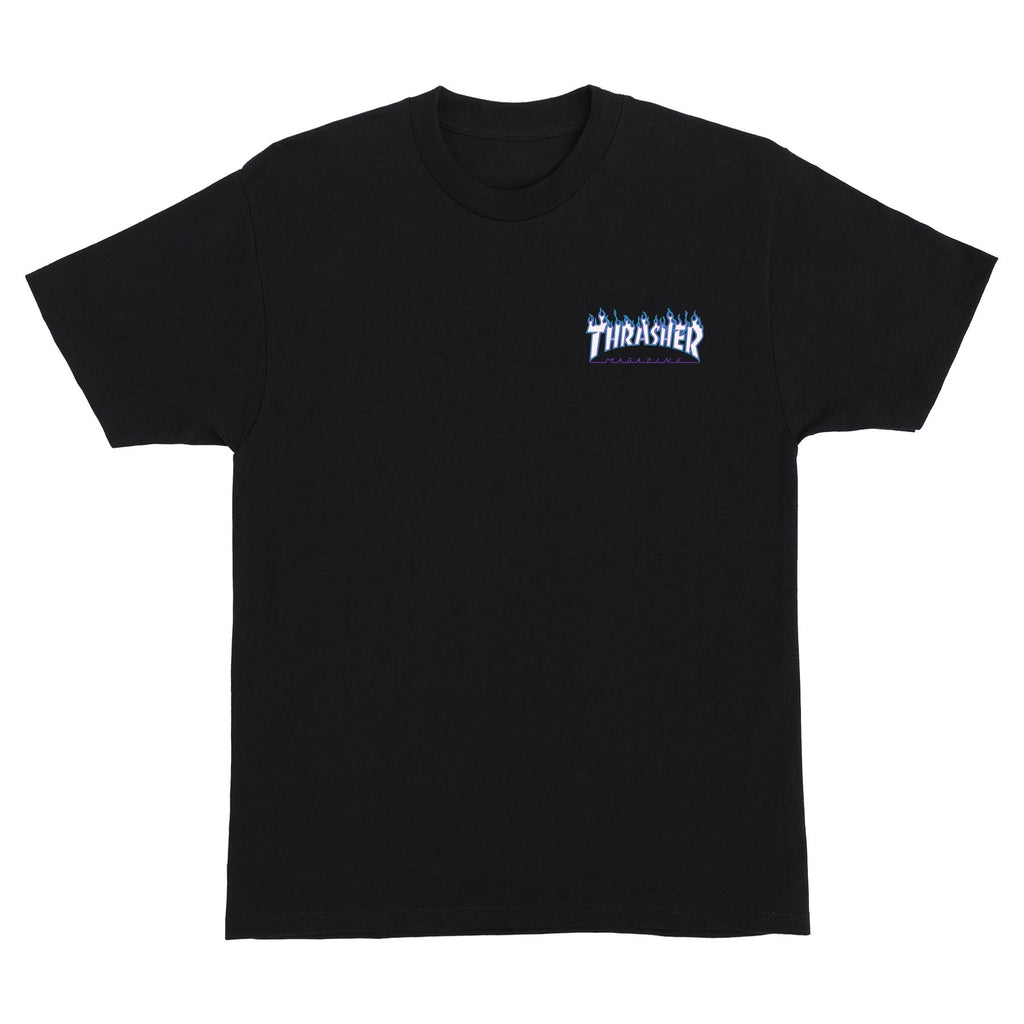Santa Cruz - Polera Thrasher Flame Dot Black | Lo Mejor del 2025