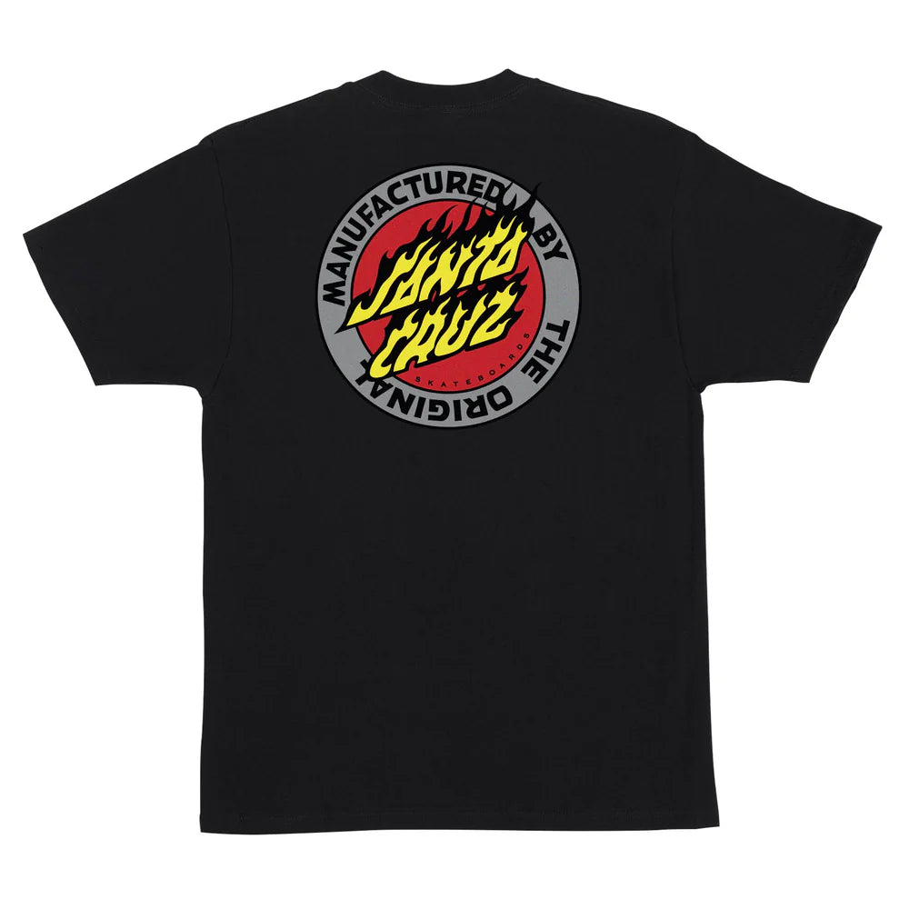 Santa Cruz - Polera Flamed MFG Dot Black