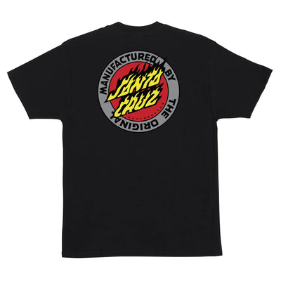 Santa Cruz - Polera Flamed MFG Dot Black