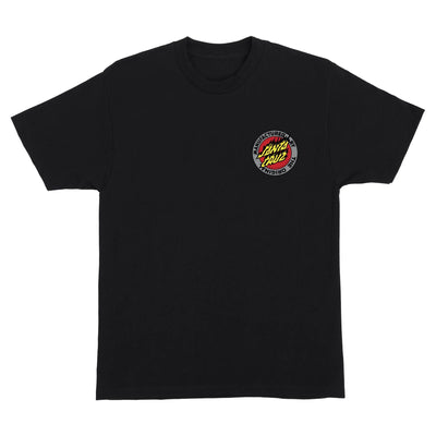 Santa Cruz - Polera Flamed MFG Dot Black