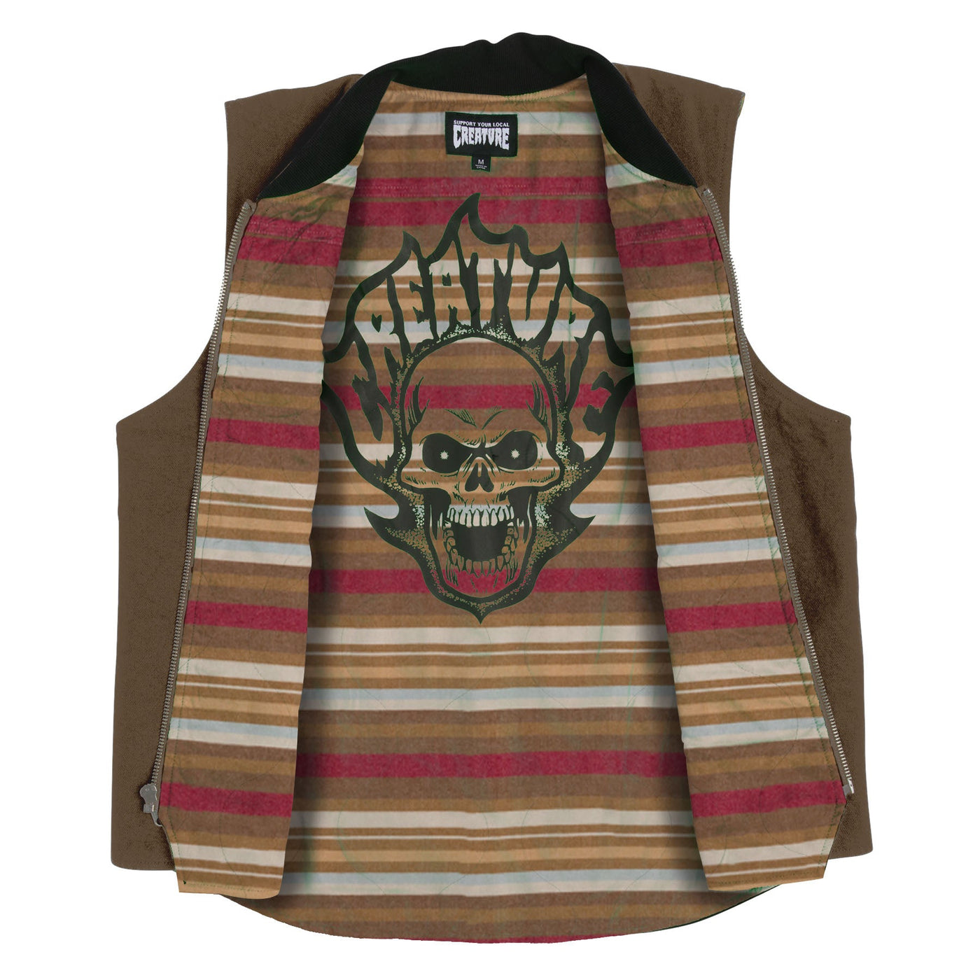 Creature - Chaqueta Bonehead Flame Vest Work Brown - Lo Mejor De Creature - Solo Por $64990! Compra Ahora En Wallride Skateshop