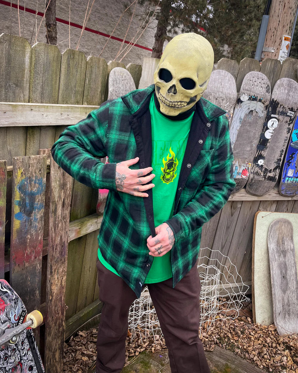 Creature	- Camisa Manga Larga Switch Reversible Top Black/Green