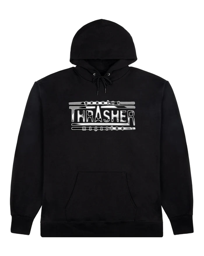 Thrasher - Poleron Canguro Chrome Genuine Black