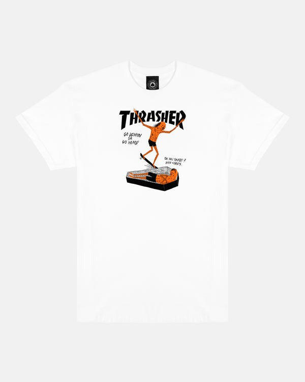 Thrasher - Polera Coffin By Neckface White - Lo Mejor De Thrasher - Solo Por $24990! Compra Ahora En Wallride Skateshop