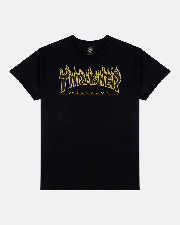Thrasher - Polera Flame Logo Black/Black - Lo Mejor De Thrasher - Solo Por $24990! Compra Ahora En Wallride Skateshop