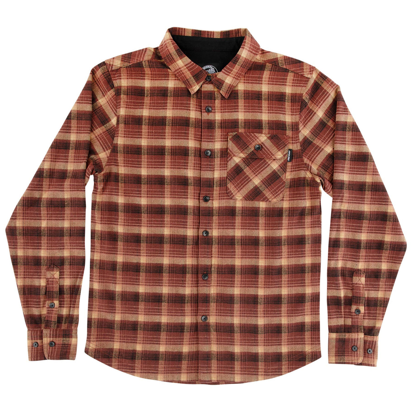 Santa Cruz - Camisa Manga Larga Classic Flannel Top Red Plaid