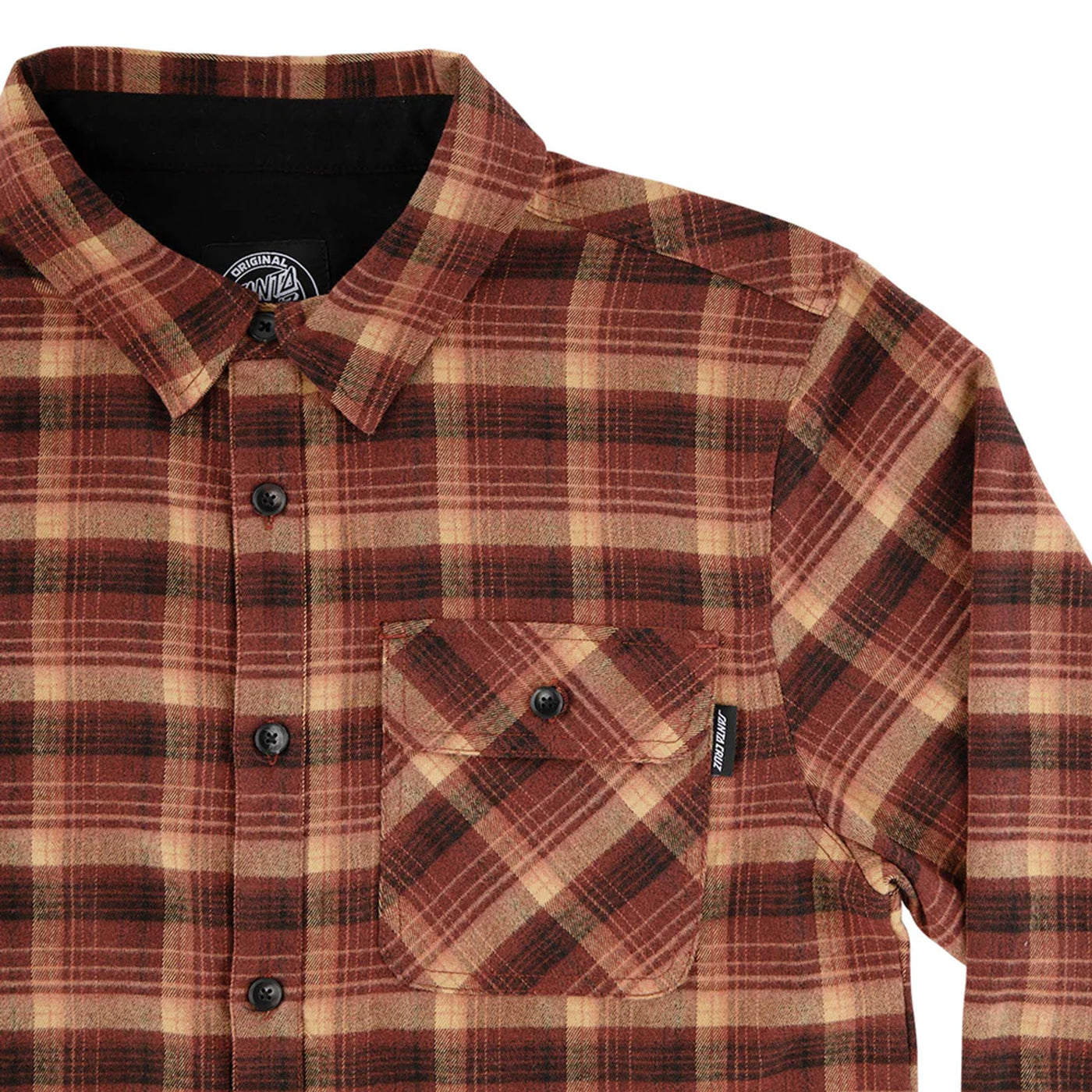 Santa Cruz - Camisa Manga Larga Classic Flannel Top Red Plaid