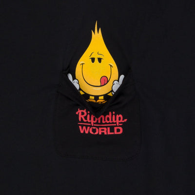 Rip N Dip - Polera F U Flameboy Pocket Vintage Black (Ripndip x World Industries) - Lo Mejor De Rip n Dip - Solo Por $34990! Compra Ahora En Wallride Skateshop