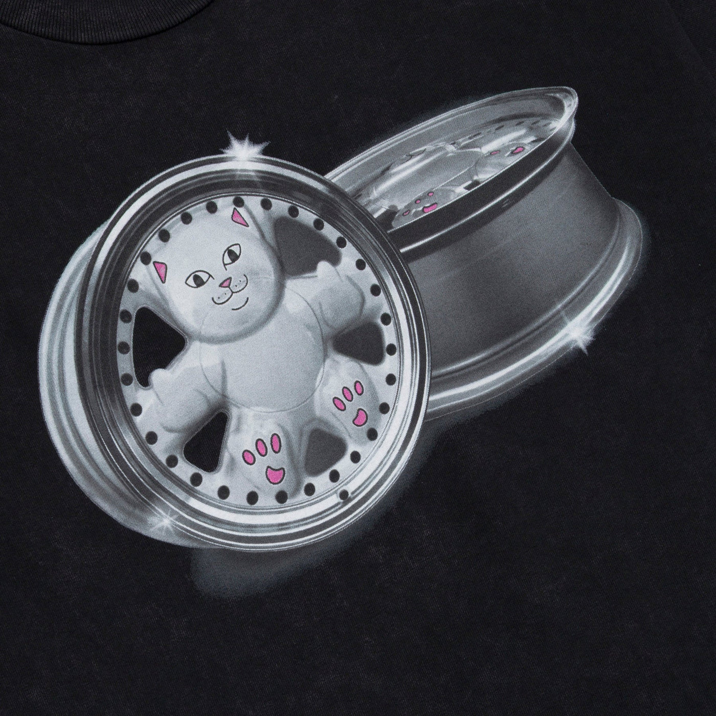 Ripndip - Polera Nerm Wheels Black Vintage Wash