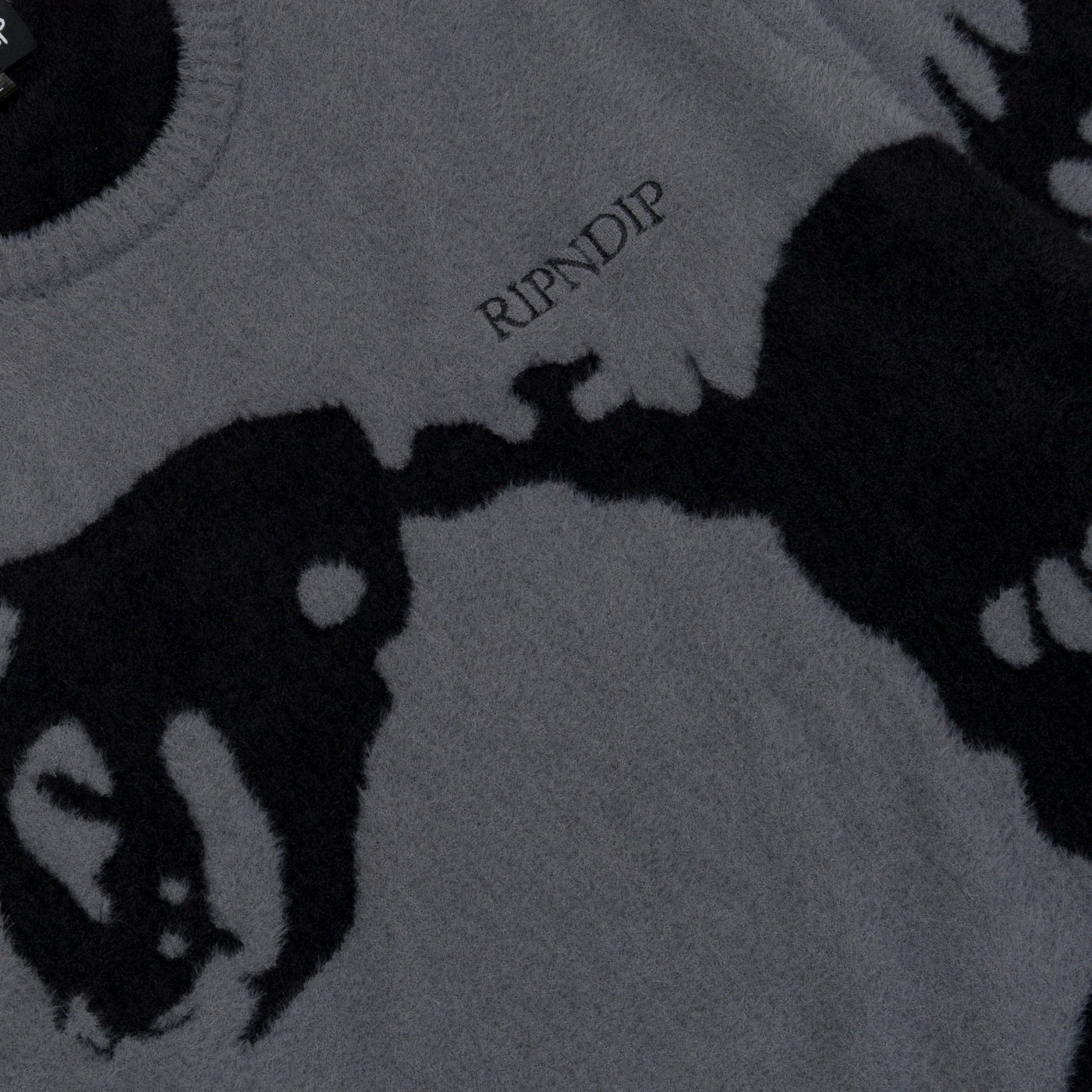 Ripndip - Poleron Chaleco Fossil Mohair Knit Charcoal