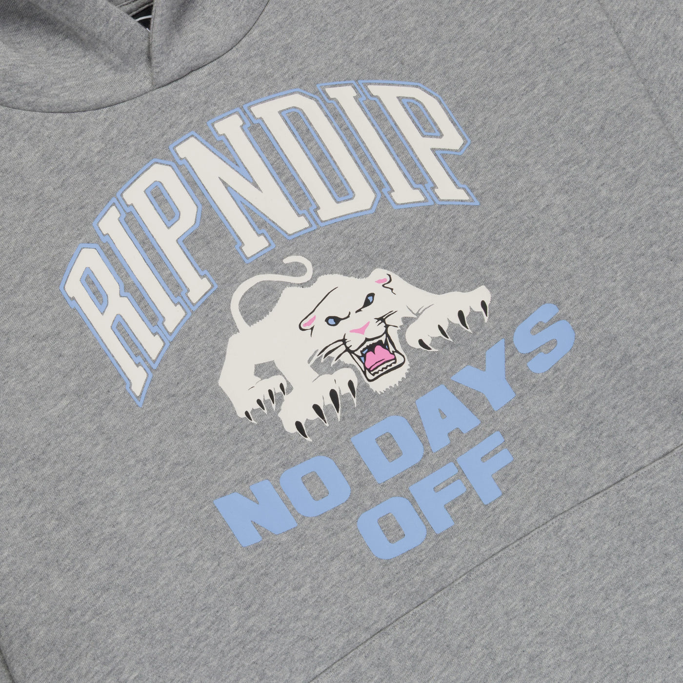 Ripndip - Poleron Canguro White Panther Heather Grey