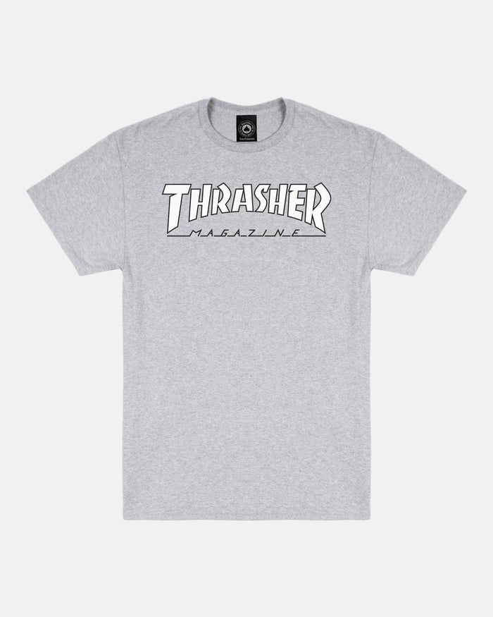 Thrasher - Polera Outlined Grey/White - Lo Mejor De Thrasher - Solo Por $24990! Compra Ahora En Wallride Skateshop