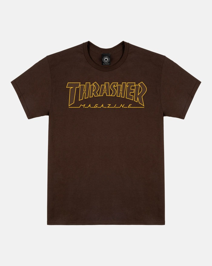 Thrasher - Polera Outlined Dark Chocolate - Lo Mejor De Thrasher - Solo Por $24990! Compra Ahora En Wallride Skateshop