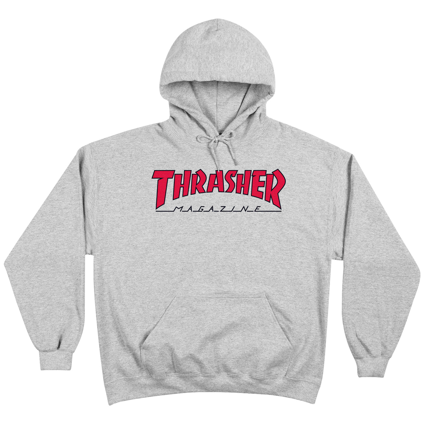 Thrasher - Poleron Canguro Outlined Logo Gray/Red