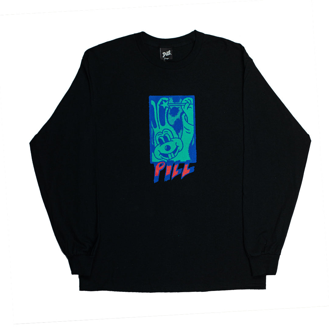 Pill - Polera Manga Larga Magic Rabbit Black/Green - Lo Mejor De The Pill Company - Solo Por $24990! Compra Ahora En Wallride Skateshop