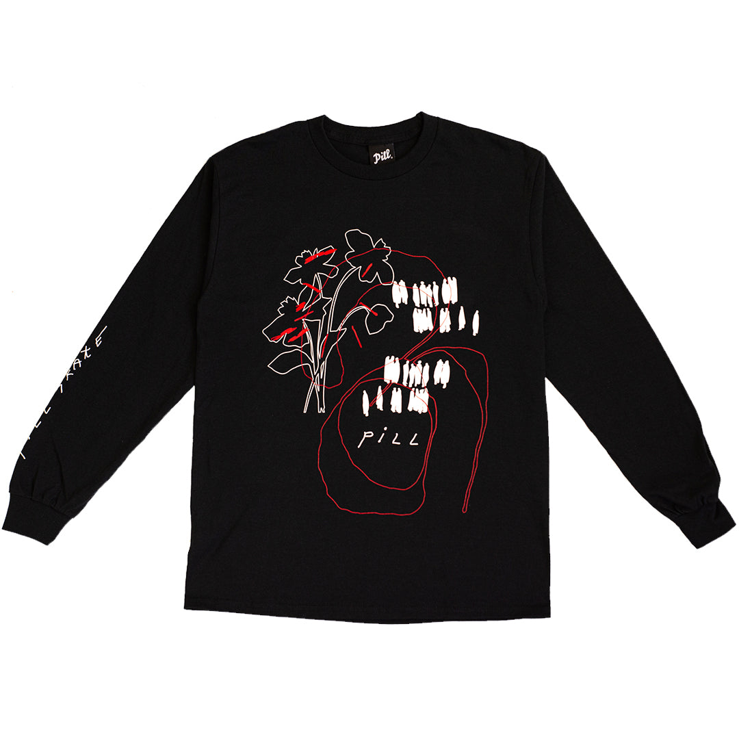 Pill - Polera Manga Larga Dead Flowers Black - Lo Mejor De The Pill Company - Solo Por $24990! Compra Ahora En Wallride Skateshop