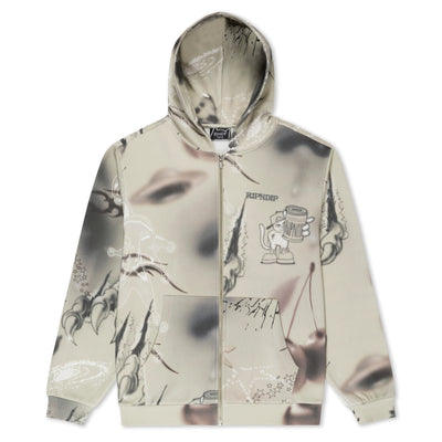 Ripndip - Poleron Canguro Stargazing Zip Up Off White