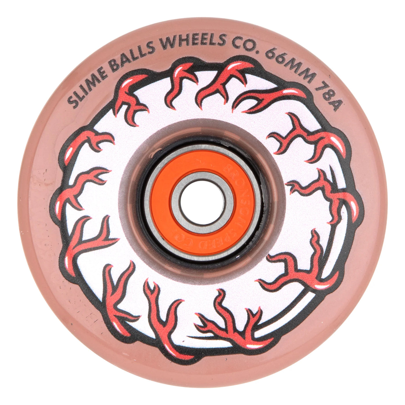 Slime Balls - Ruedas Pk Eyes Light Ups OG Slime Pk 78a 66mm + Rodamientos Bronson G2