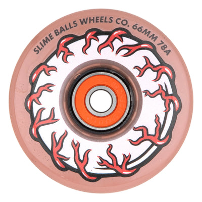 Slime Balls - Ruedas Pk Eyes Light Ups OG Slime Pk 78a 66mm + Rodamientos Bronson G2