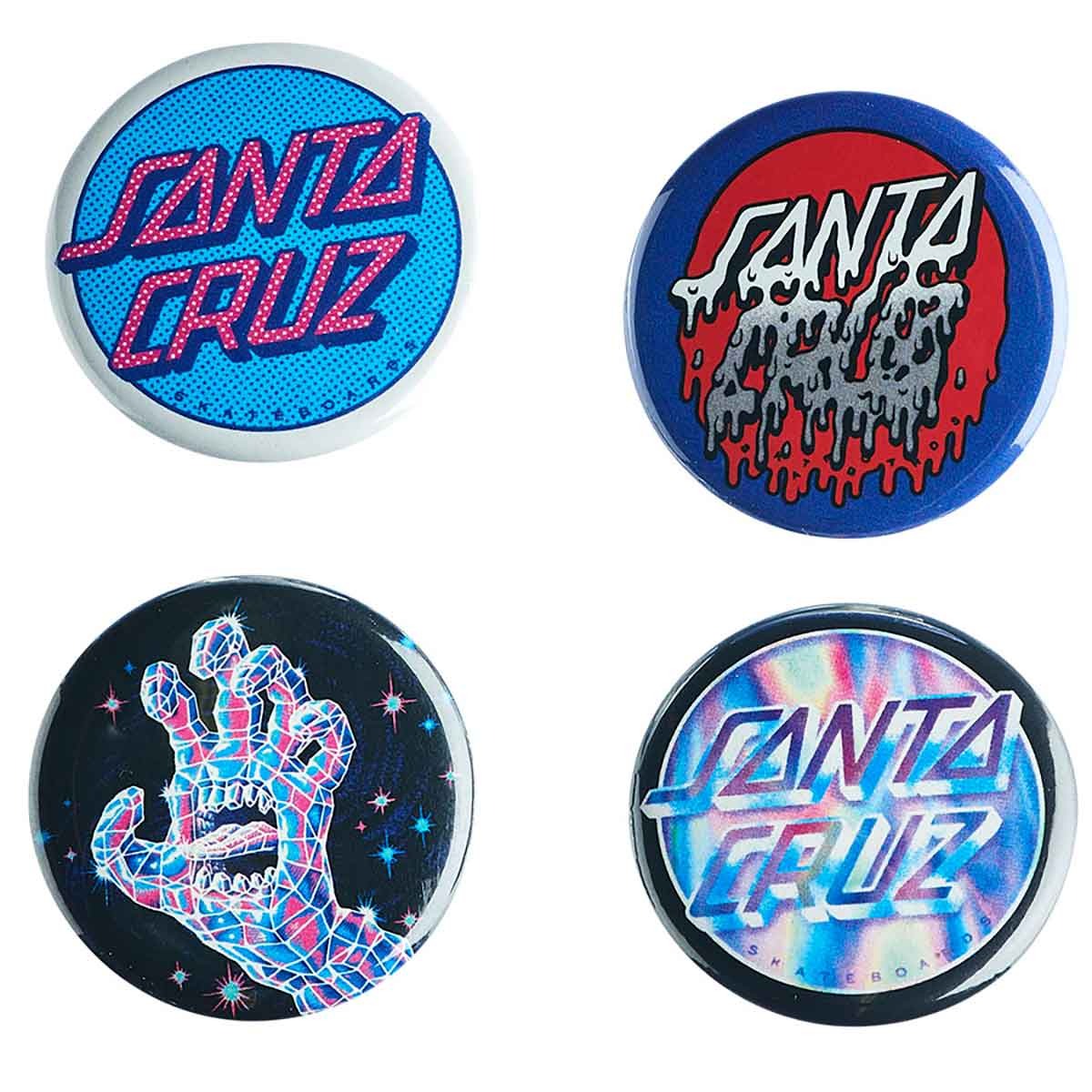 Santa Cruz - Buttons Crystal Assorted (Pack de 4) - Lo Mejor De Santa Cruz - Solo Por $7990! Compra Ahora En Wallride Skateshop