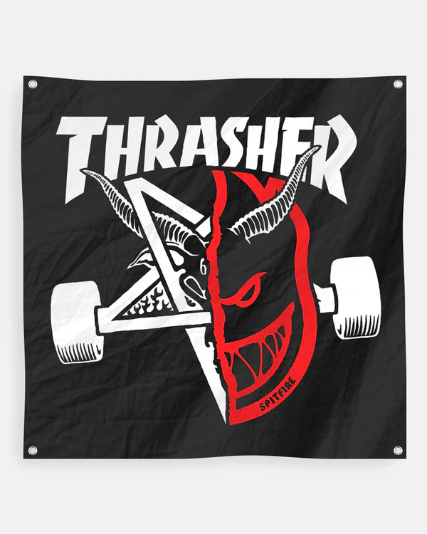 Thrasher - Banner Thrasher X Spitfire Black