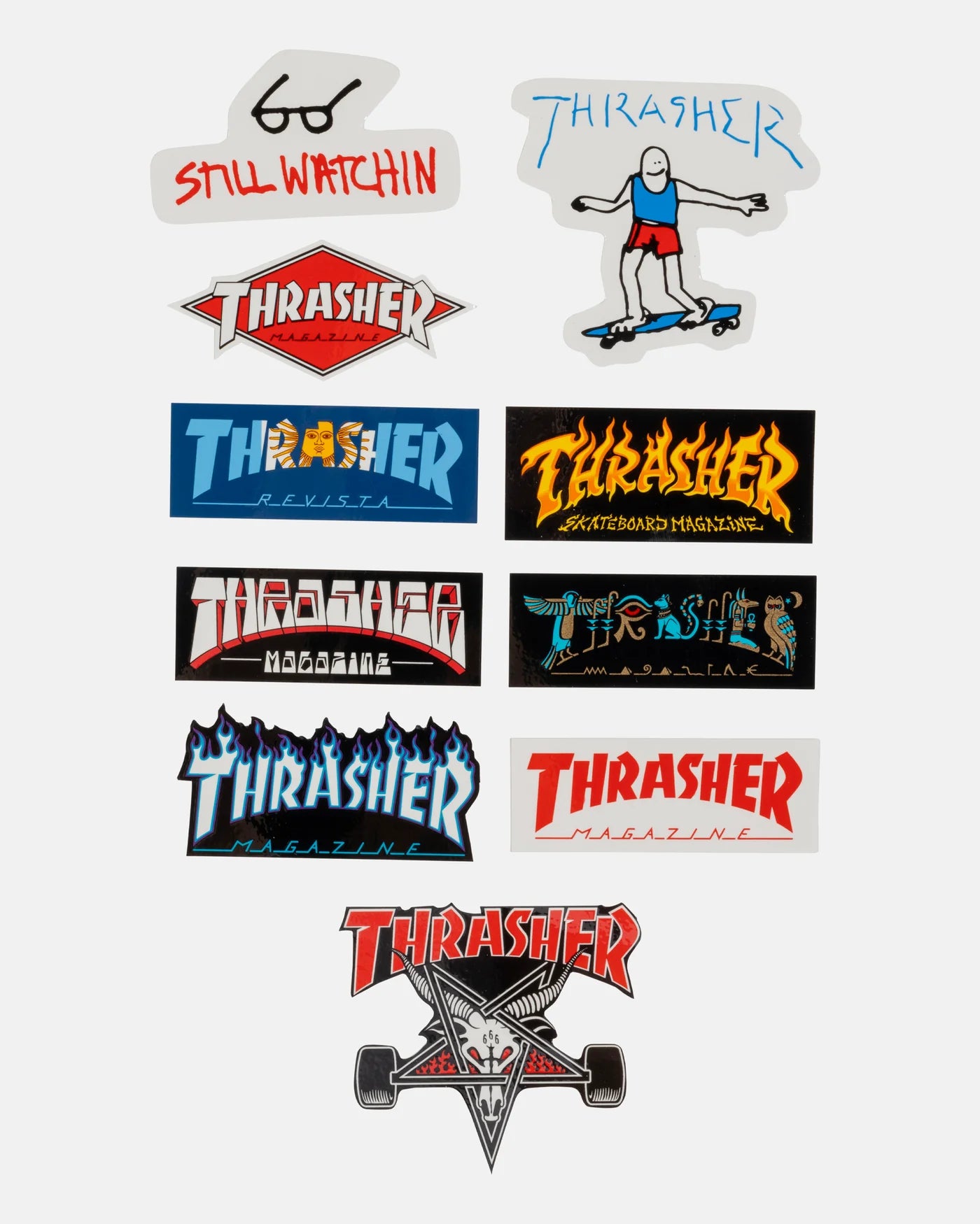 Thrasher - Stickers Pack (10 unidades) - Lo Mejor De Thrasher - Solo Por $15990! Compra Ahora En Wallride Skateshop