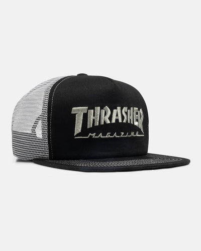 Thrasher - Gorro Trucker Embroidered Logo Mesh Trucker Black/Grey - Lo Mejor De Thrasher - Solo Por $29990! Compra Ahora En Wallride Skateshop