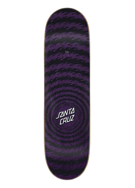 Santa Cruz - Tabla Flame Ringed Dot 7 Ply Birch 8.5x32.2 + lija de regalo