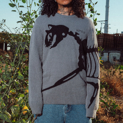Ripndip - Poleron Chaleco Fossil Mohair Knit Charcoal
