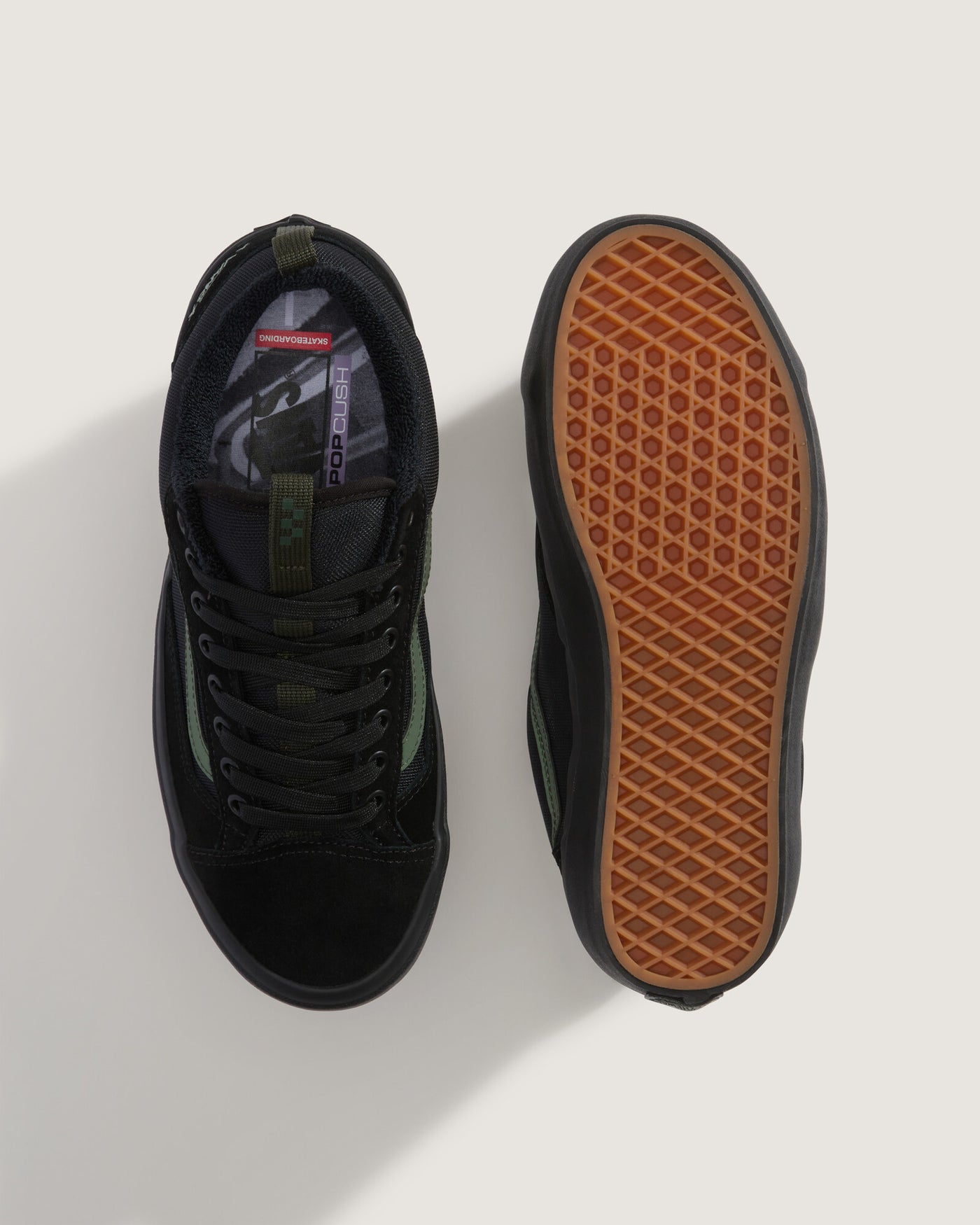 Vans - Zapatillas Skate Old Skool 36 + Atiba Black/Dark Green