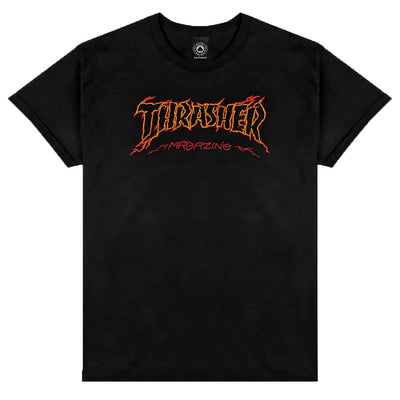 Thrasher - Polera Cracked By Exteenager Black