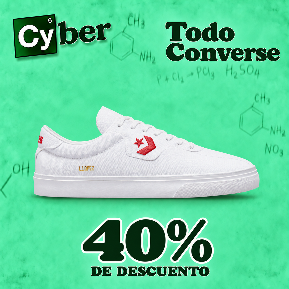 Todo Converse 40% de descuento