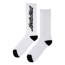 Santa Cruz - Calcetines Solid Flame Strip White