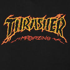Thrasher - Polera Cracked By Exteenager Black