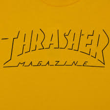 Thrasher - Polera Shadow Mag Logo Gold