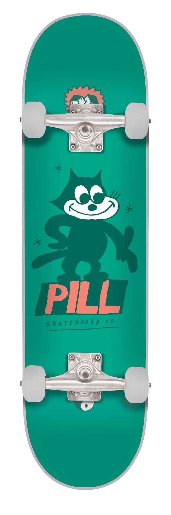 Pill - Tabla Completa Lucky Cat Green 7.75 x 31.75 - Lo Mejor De The Pill Company - Solo Por $69990! Compra Ahora En Wallride Skateshop
