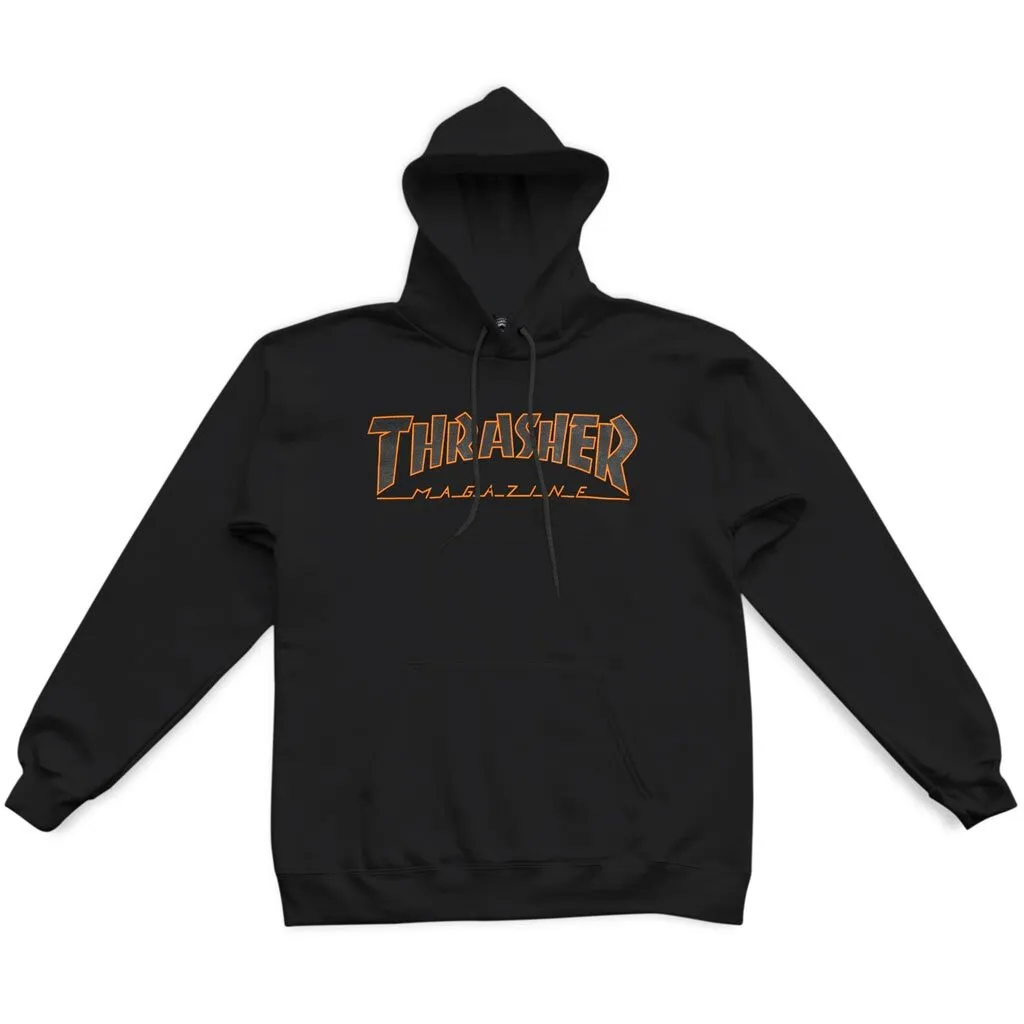Thrasher - Poleron Canguro Outline Black/Orange - Lo Mejor De Thrasher - Solo Por $59990! Compra Ahora En Wallride Skateshop
