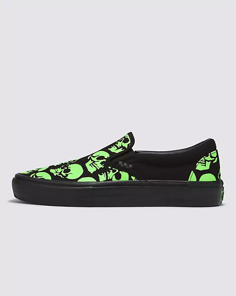 Vans Skate Slip-On Glow Skulls Black/Green/Black Lo Mejor del