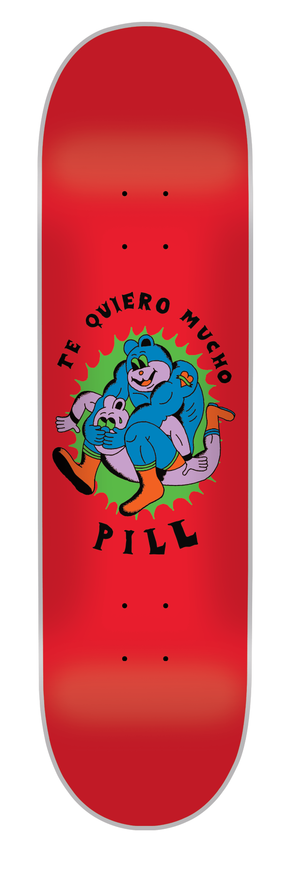 Pill - Tabla Te quiero Mucho Red 8.65x32.15 - Lo Mejor De The Pill Company - Solo Por $29990! Compra Ahora En Wallride Skateshop