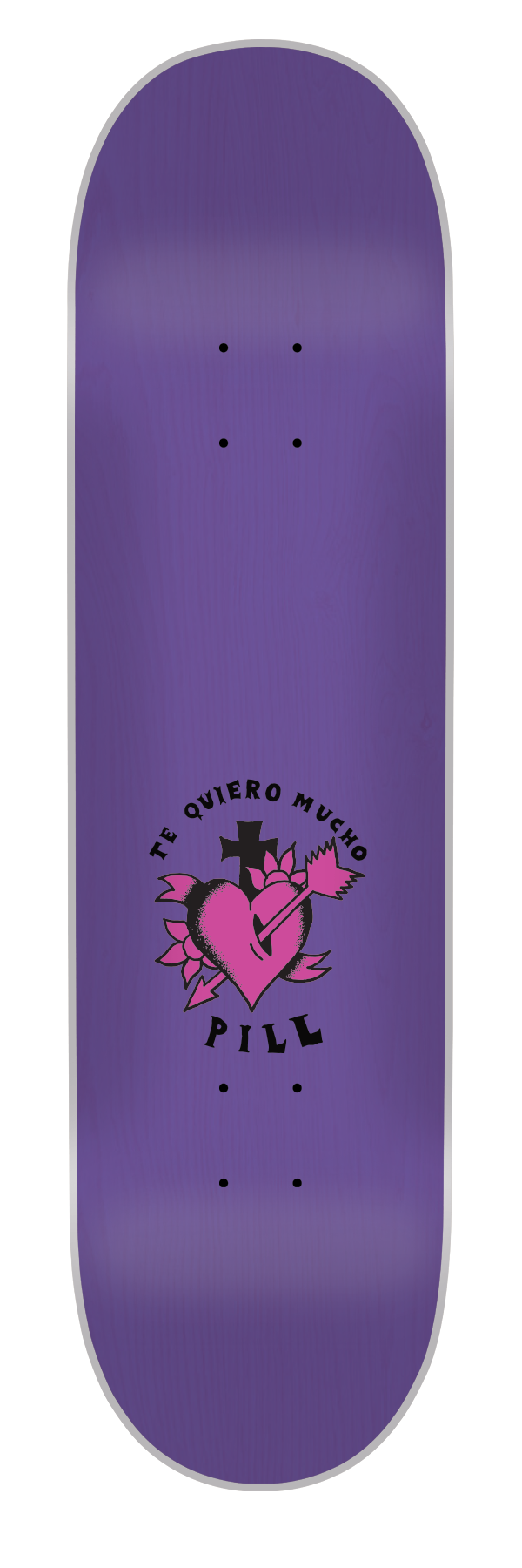 Pill - Tabla Te quiero Mucho Red 8.65x32.15 - Lo Mejor De The Pill Company - Solo Por $29990! Compra Ahora En Wallride Skateshop