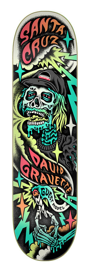 Santa Cruz - Tabla Gravette Hippie Skull 8.3 + LIJA IRON (Guest model)