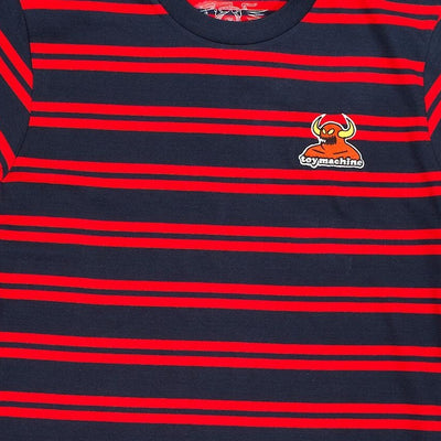 Toy Machine - Polera STRIPED EMBROIDERED MONSTER NAVY/RED
