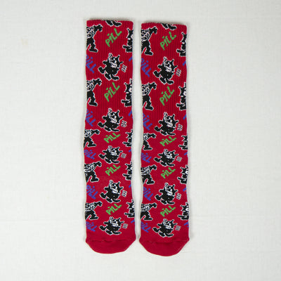 Pill - Calcetines Lucky Cat Red
