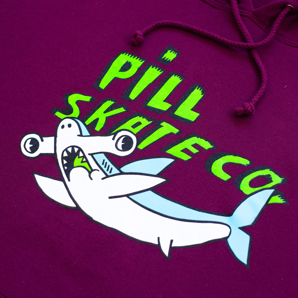 Pill - Poleron Canguro Shark Attack Maroon