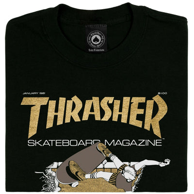 Thrasher - Polera First Cover Black/Gold