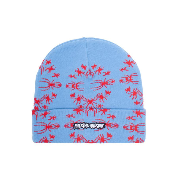 Fucking Awesome - Gorro Beanie Spider Stamp Cuff Light Blue