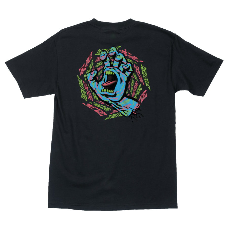 Santa Cruz - Polera Spiral Strip Hand Black – Wallride Skateshop