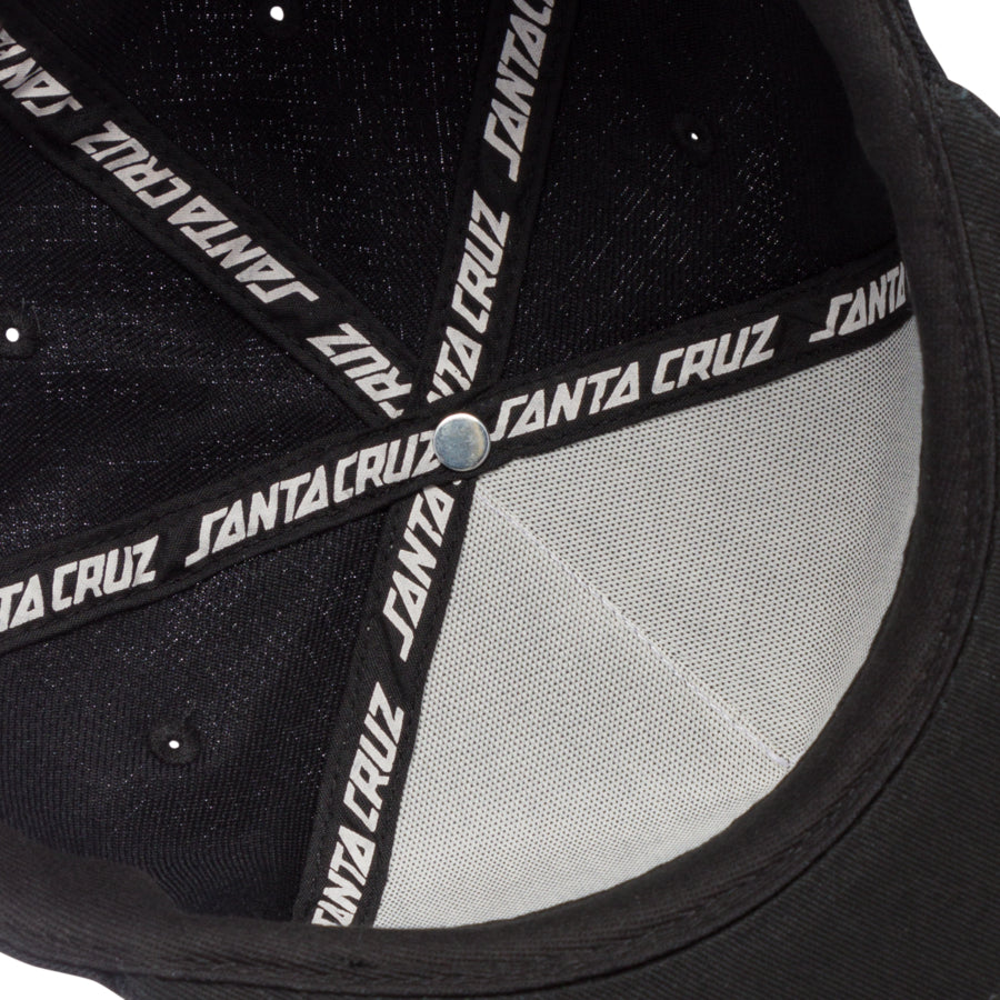 Santa Cruz - Gorro Snapback Check Ringed Flamed Dot Black