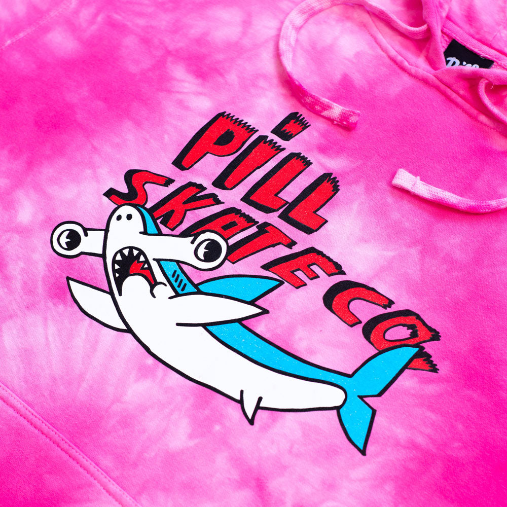 Pill - Poleron Canguro Shark Attack Tye Dye Pink
